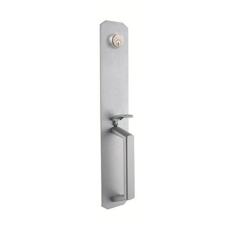 DORMAKABA COMMERCIAL HDWE Dormakaba Commercial Hardware Thumbpiece Escutcheon Pull Trim Less Cylinder Satin Chrome Finish QET165626LC